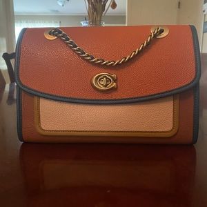 Night owl deal!!Coach Parker in vintage mauve multi. Used bag. Perfect for fall